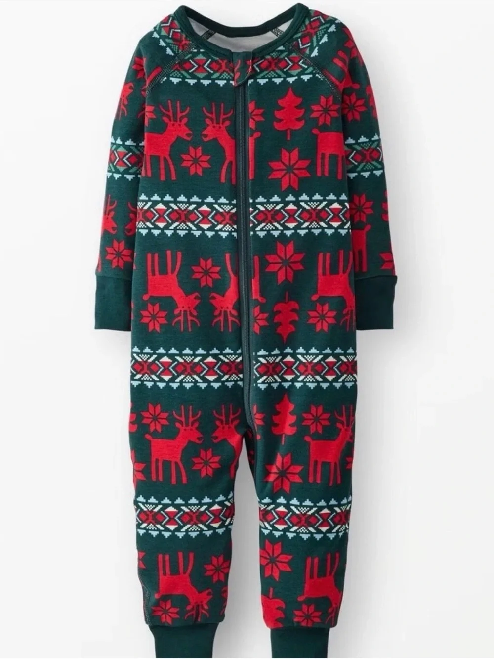 Hanna Andersson Holiday Christmas Reindeer Baby Sleeper Pajamas 6-12M